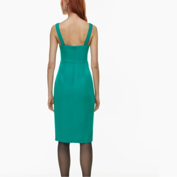 Babaton 90s Slip Dress in Emerald Green - Picture 3 of 9